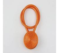 ZZYLCDT Lot de 4 Embrasses Magnétiques, Lanière de Rideau-Orange, Embrasses de Rideaux , Boucles pour Rideaux, Aimantee Attache Rideau pour Décoration de Bureau Maison Salon Chambre
