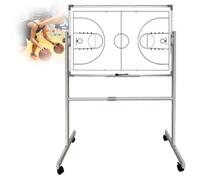 Zzypno Tableau Blanc Mobile Pivotant MagnéTique Double Face | Cadre en Aluminium RéSistant, Solide et Durable, Parfait pour éQuipes Scolaires, Clubs Sportifs et PréParation des Matchs