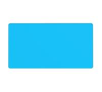 ZZYYDS Grand sous-main de bureau bleu clair de couleur unie pour clavier, base en caoutchouc, motif imprimé complet pour bureau, jeu, ordinateur portable, PC noir