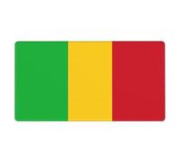 ZZYYDS Grand sous-main drapeau du Mali pour clavier, base en caoutchouc, motif imprimé complet pour bureau, jeu, ordinateur portable, PC, noir