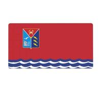ZZYYDS Grand sous-main pour clavier avec base en caoutchouc Motif imprimé Drapeau de Magadan Noir