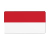 ZZYYDS Grand sous-main pour clavier avec base en caoutchouc Motif imprimé Drapeau de Monaco Noir