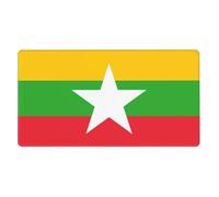 ZZYYDS Grand sous-main pour clavier avec base en caoutchouc Motif imprimé drapeau du Myanmar Noir