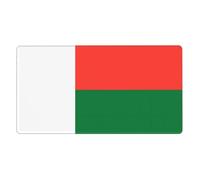ZZYYDS Grand sous-main pour clavier, base en caoutchouc, motif imprimé drapeau de Madagascar pour bureau, jeu, ordinateur portable, PC, noir