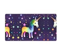 ZZYYDS One-Horse Star Grand sous-main pour clavier, base en caoutchouc, motif imprimé complet pour bureau, jeu, ordinateur portable, PC Noir