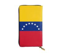 ZZYYDS Portefeuille long en cuir avec drapeau du Venezuela, 12 emplacements pour cartes de crédit, 3 emplacements pour espèces, compartiment pour pièces de monnaie, unisexe