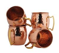 ZZZap Impex® Lot de 4 tasses en cuivre pur pour Moscow Mule sans revêtement,