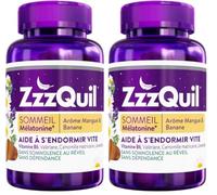 ZZZQUIL SOMMEIL AROME MANGUE BANANE 60 gommes (Lot de 2)