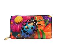 ZZZSWSYWZ Portefeuille de voyage élégant pour femme - Portefeuille long pour téléphone portable - En cuir microfibre - Fermeture éclair - Porte-monnaie - Pochette pour cartes de crédit - Imprimé