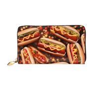 ZZZSWSYWZ Portefeuille de voyage élégant pour femme - Portefeuille long pour téléphone portable - En cuir microfibre - Fermeture éclair - Porte-monnaie - Pochette pour cartes de crédit - Imprimé