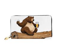 ZZZSWSYWZ Portefeuille de voyage élégant pour femme - Portefeuille long pour téléphone portable - En cuir microfibre - Fermeture éclair - Porte-monnaie - Pochette pour cartes de crédit - Imprimé