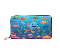 ZZZSWSYWZ Portefeuille de voyage élégant pour femme - Portefeuille long pour téléphone portable - En cuir microfibre - Fermeture éclair - Porte-monnaie - Pochette pour cartes de crédit - Imprimé