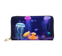 ZZZSWSYWZ Portefeuille de voyage élégant pour femme - Portefeuille long pour téléphone portable - En cuir microfibre - Fermeture éclair - Porte-monnaie - Pochette pour cartes de crédit - Imprimé