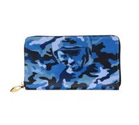 ZZZSWSYWZ Portefeuille de voyage élégant pour femme - Portefeuille long pour téléphone portable - En cuir microfibre - Fermeture éclair - Porte-monnaie - Pochette pour cartes de crédit - Imprimé