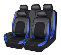 ZZZZS Ensembles De Housses Siège Voiture pour Citro-en Berlingo Ⅲ 2018-2023, 9pcs Housse de Siege PU Cuir ImperméAble Protection Couvre Sieges Nonslip Accessoire,A/Black-Blue