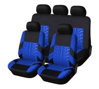 ZZZZS Voiture Ensembles Housses siège pour Nissan Micra K14 2017-2023, Auto Couvre Sieges Protege Siege Confortables Respirant Imperméable Accessoire,E/Blue